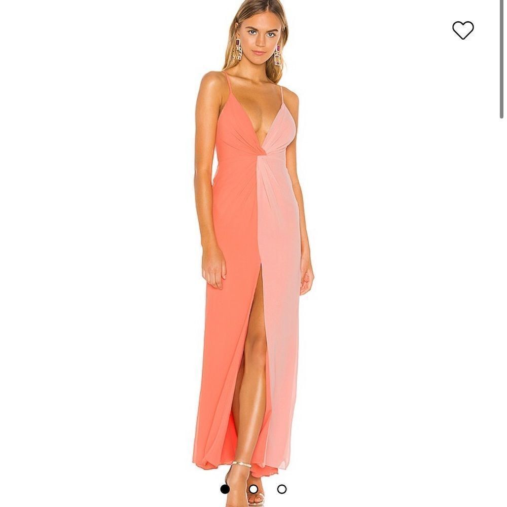 NEW Majorelle Dailey Colorblock Sleeveless Maxi Dress In Orange & Sherbet.Size S